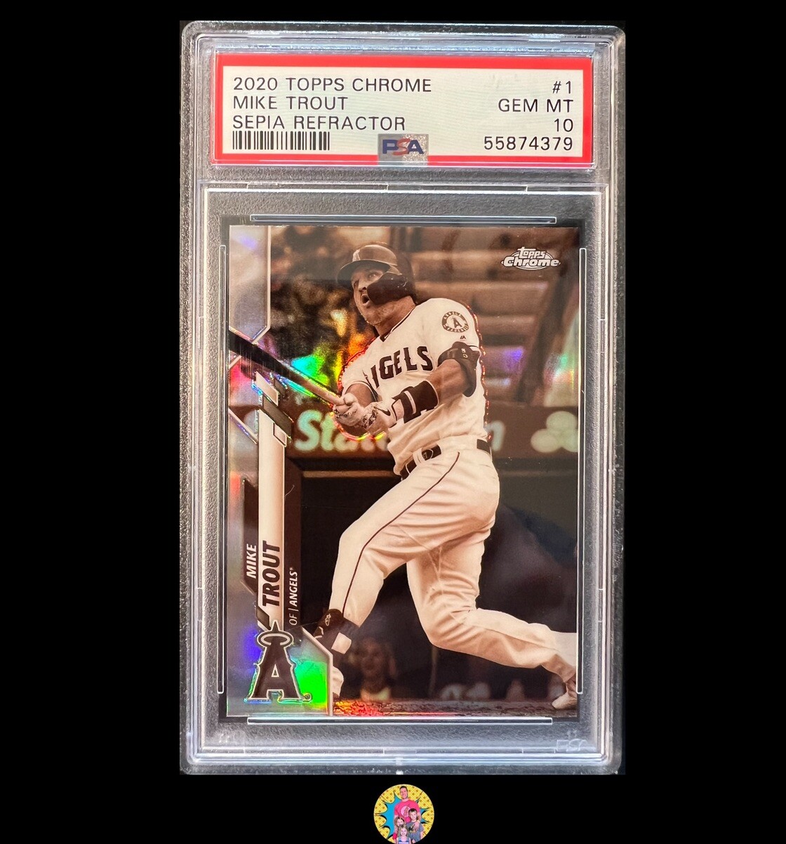 2020 Topps Chrome Mike Trout #1 Sepia Refractor Angels PSA 10 Gem Mint