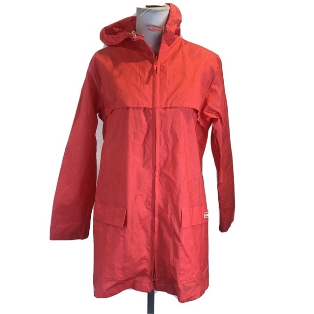 LL Bean Women’s SZ S Red Nylon Trail Model Rain Jacket Hooded eBay
