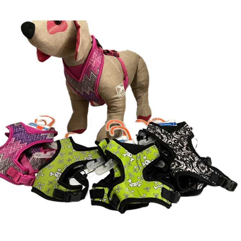 NEW Black White Fully Adjustable Mesh Harness by Petco Chest 15.5 19 In