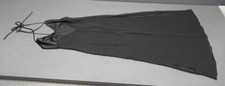 Frederick's of Hollywood Women Sz S Black Sheer/Satin Long Negligee Nightgown