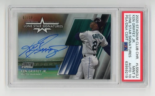 ⚾️🐐 2020 Topps Stadium Club Lone Star Autograph Ken Griffey Jr #3/10 PSA/DNA 🔥