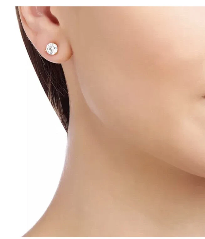 Swarovski solitaire pierced earrings clearance
