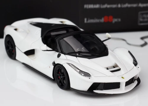 DMH 1:64 Resin car model Ferrari LaFerrari Volcano Red+Pearl White Set - Picture 7 of 11