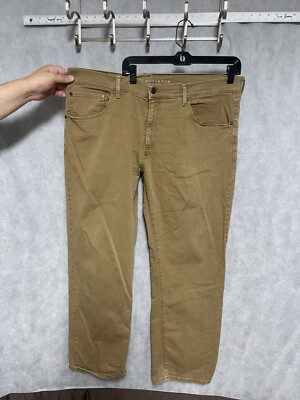Mott & Bow Jeans Men 40x32 Brown Relaxed Loose Skate Straight Mercer Twill Denim