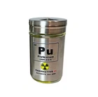 Plutonium Stainless Steel Cylinder 3.2 in Prop Replica Radioactive Nuclear Joke