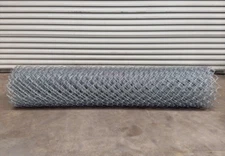 AZEMO Wire Chain Link Fence, 11.5GA 6ft x 50ft, Galvanized, 2" 1/4 Mesh, K&K US