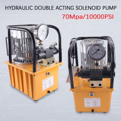 Double-Acting Electric Driven Hydraulic Pump 10K PSI Double Solenoid Valve 750W
