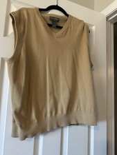 Saddlebred mens Vtg Sweater vest Tan XL