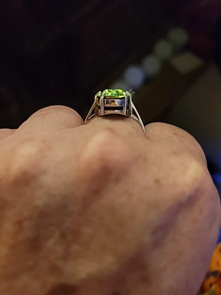 艺术装饰铜色玻璃戒指 — 第 4/4 张图片