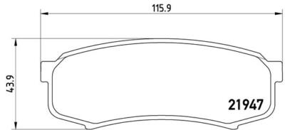 BREMBO P 83 024 Bremsbelagsatz, Scheibenbremse für BAW,CHANGAN,FENGXING,JMC,LAND