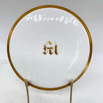 VTG GERMAN Bavarian China Present Gold Leaf Edge Serving plate 6.25''