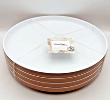 PANAMA JACK MELAMINE 10.5" Deep Dish Dinner Plates Terracotta NEW (Set of 4)