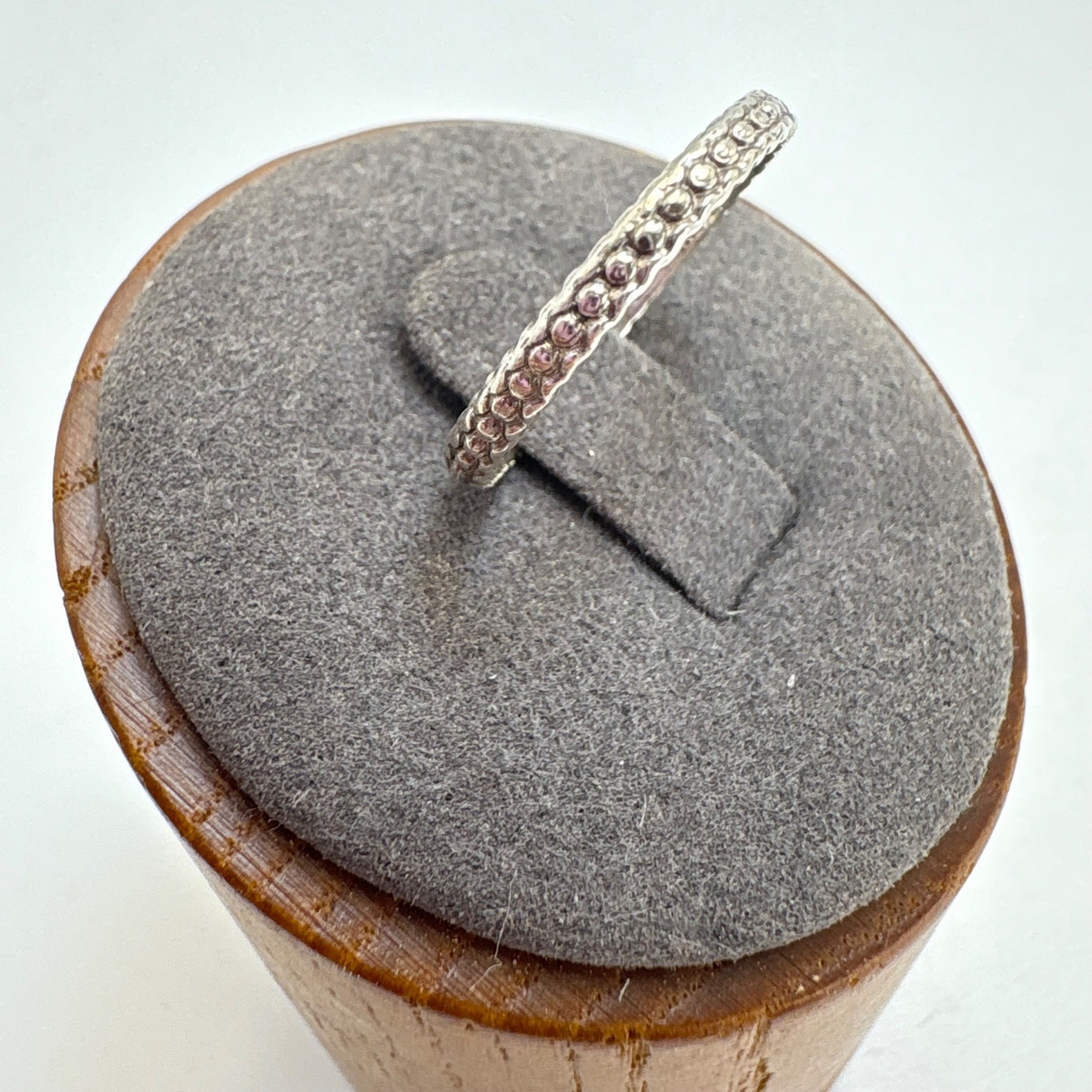 VTG Solid Sterling Silver 925 Illusion Stone Bead… - image 2