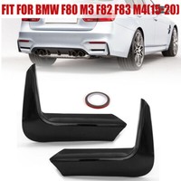 Coppia Per Bmw M3 F80 M4 F82 F83 2015-2020 Nero Lucido Paraurti Posteriore Splitter Flap