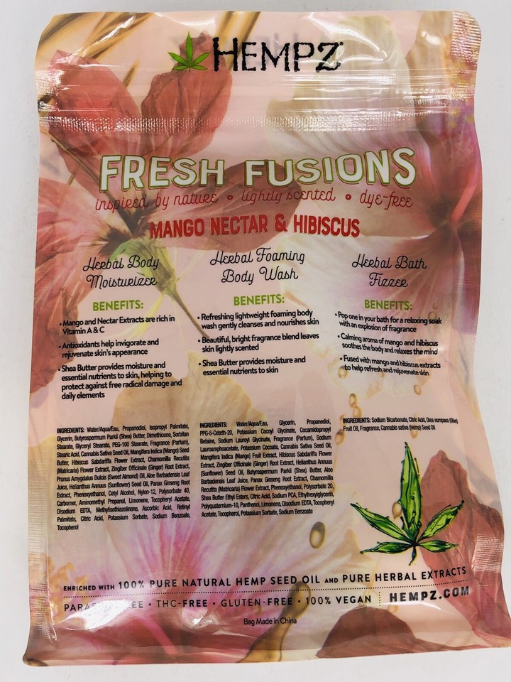 Hempz Gift Set Fresh & Sweet Mango Nectar & Hibiscus Moisturizer & Body