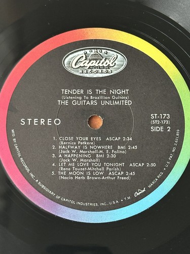 Guitars Unlimited: Tender Is The Night - By Various Artists - ST-173 - Record - Picture 7 of 7
