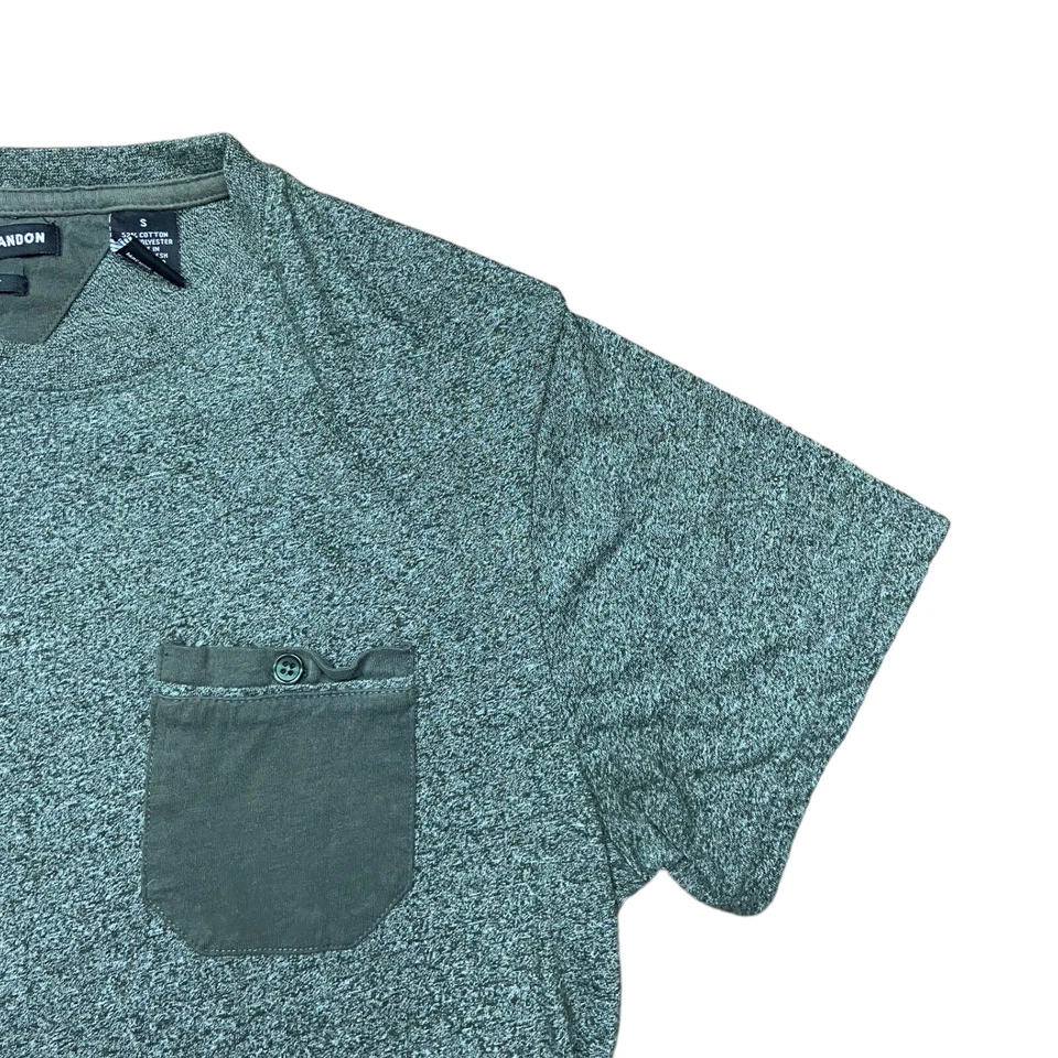 Camiseta Michael Brandon Gris Cuello Redondo Manga Corta Algodón Bolsillo Talla Pequeña Foto 2 de 4