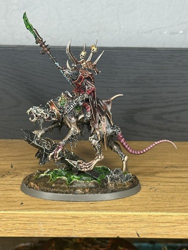 CLAWLORD ON GNAW-BEAST Skaven Games Workshop AOS Painted Commission - Picture 3 of 6
