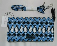 VERA BRADLEY Wallet Crossbody Wrist & Shoulder Strap Penguins Blue - NWT