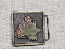 vintage USFL belt buckle SOLID BRASS western PHILADELPHIA STARS fooball nfl