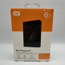 WD 6TB My Passport Portable External Hard Drive USB 3.1/3.0 - Black