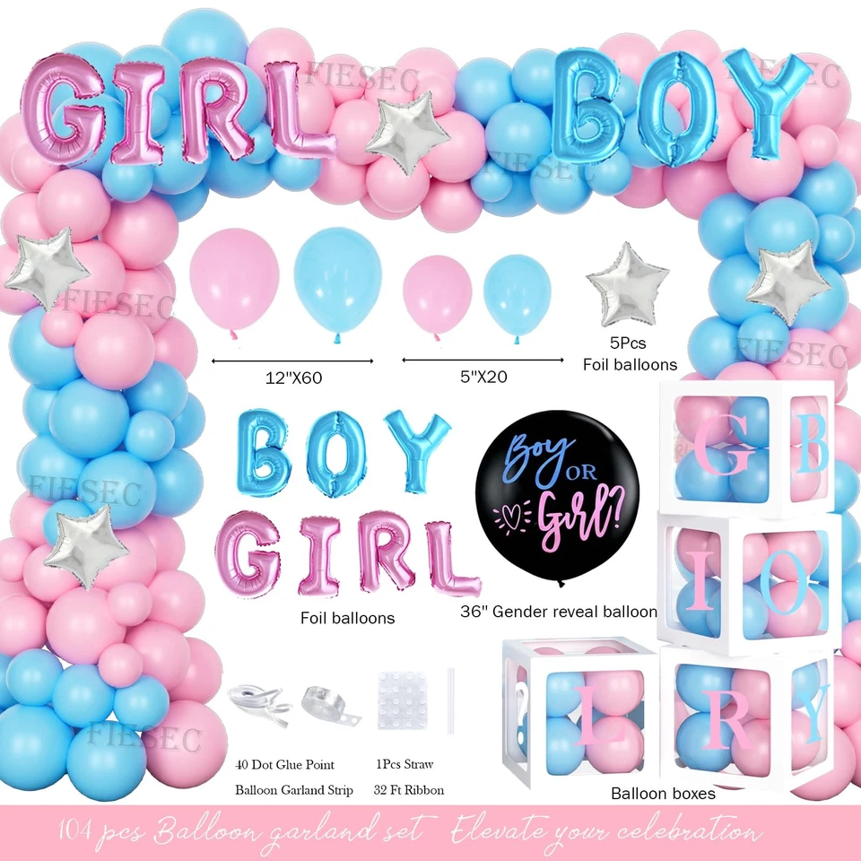 Ice Cream Gender Reveal Decorations, 117PCs - Whats the Scoop Gender Reveal P... - Image 3 of 4