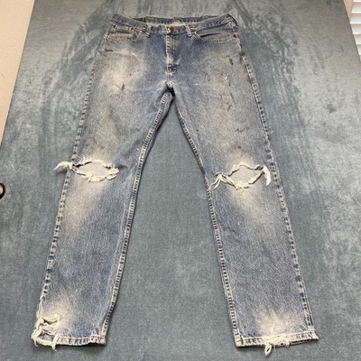Wrangler Five Star Premium Regular Fit Jeans Men 38x34 Blue Denim Cotton Stretch