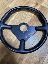 Pièce de course universelle JDM volant noir à 3 rayons Momo authentique...