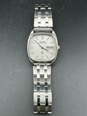 Seiko Grand Quartz Men's Silver Dial Day Date Eng/Kanji 34mm