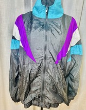 Vtg Breakaway Tracksuit 80s 90s Jacket Large Colorblock Windbreaker Unisex Y2K