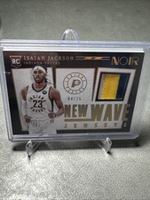 Isaiah Jackson 2021-22 Panini Noir New Wave Jerseys Rookie 3 Color Patch RC /25