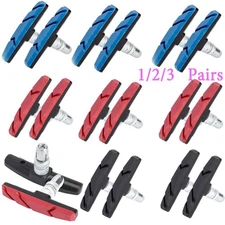 1/2/3 Pairs V Brake Blocks Cycle Bike Bicycle MTB Block Pads Shoes Mountain 70mm