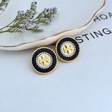 Popular Tory Burch Gold Logo Stud Earrings  Classic Style