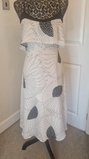 Lk Bennett Dress Size 14 Dr Ophelia black and white Silk floral cruise wedding