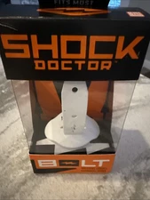 Shock Doctor Football Bolt Lip Guard Shield Mouthguard Permanent Tether White