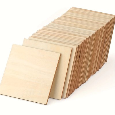 Holzquadrate 4x4 Zoll DIY Bastelset unbehandelte Holzplatten 10 Stück