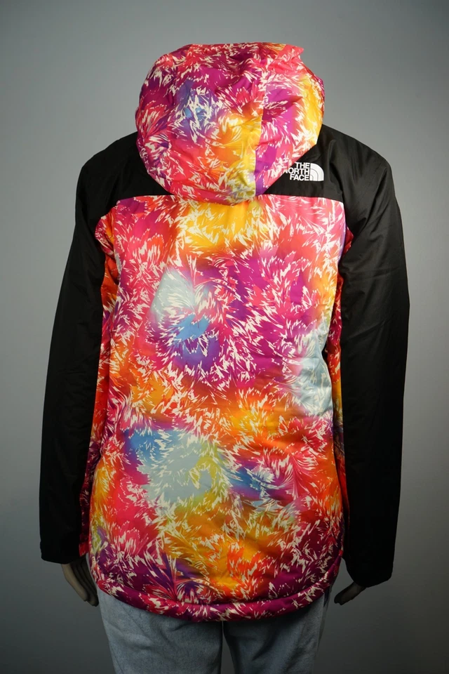 THE NORTH FACE TEEN HOODED Insulated Winter Jacket Rainbow Parka Ski Jacket - Image 4 of 4