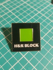 Vtg H & R Block Logo Gold Tone Lapel Pin