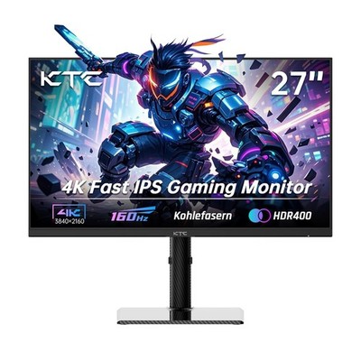 4K Gaming Monitor KTC 27 Zoll UHD 160 Hz Carbonfaser