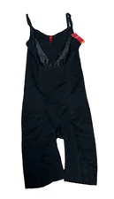 NWT - SPANX Open Bust Mid Thigh Shaper Bodysuit Black XL #2325 MSRP: $98