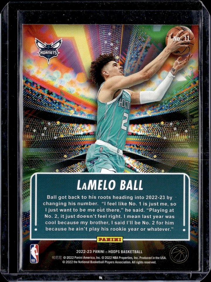 2022-23 Hoops #11 LaMelo Ball Hoopla - Image 2 of 2