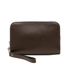Louis Vuitton Taiga Pochette Baikal Pre-Loved Clutch Bag Dark Brown