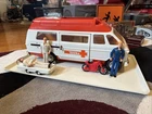 Vintage Tonka Pressed Steel Ambulance Rescue Vehicle with Accessories