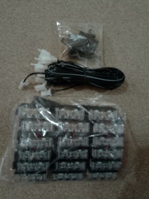 Zone Tech ES0011-E rot/weiß Notfall Warnung LED Stroboskop Licht Kit 12 V