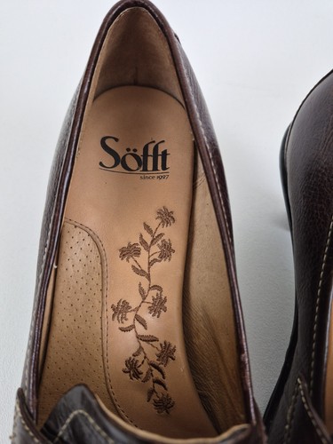 Sofft Brown Leather Loafers Croc Embossed Womens Size 8N - Bild 3 von 11