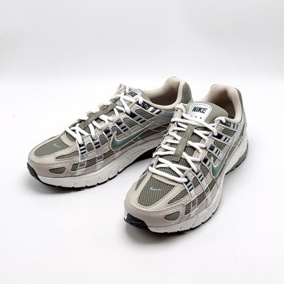 NEW* Men Nike P-6000 Cream II / Metallic Silver / Clay Green
