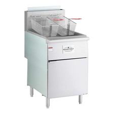 MainStreet Equipment Liquid Propane 70-100 lb. Stainless Steel Floor Fryer - 150