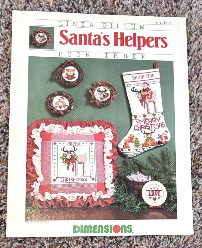 Dimensions Santa's Helpers Cross Stitch Patterns 114 Book Three Linda Gillum '86