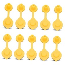 10 Pcs Yellow Fuel Gas Can Vent Cap Replacement for Plastic Gas Cans, Fuel