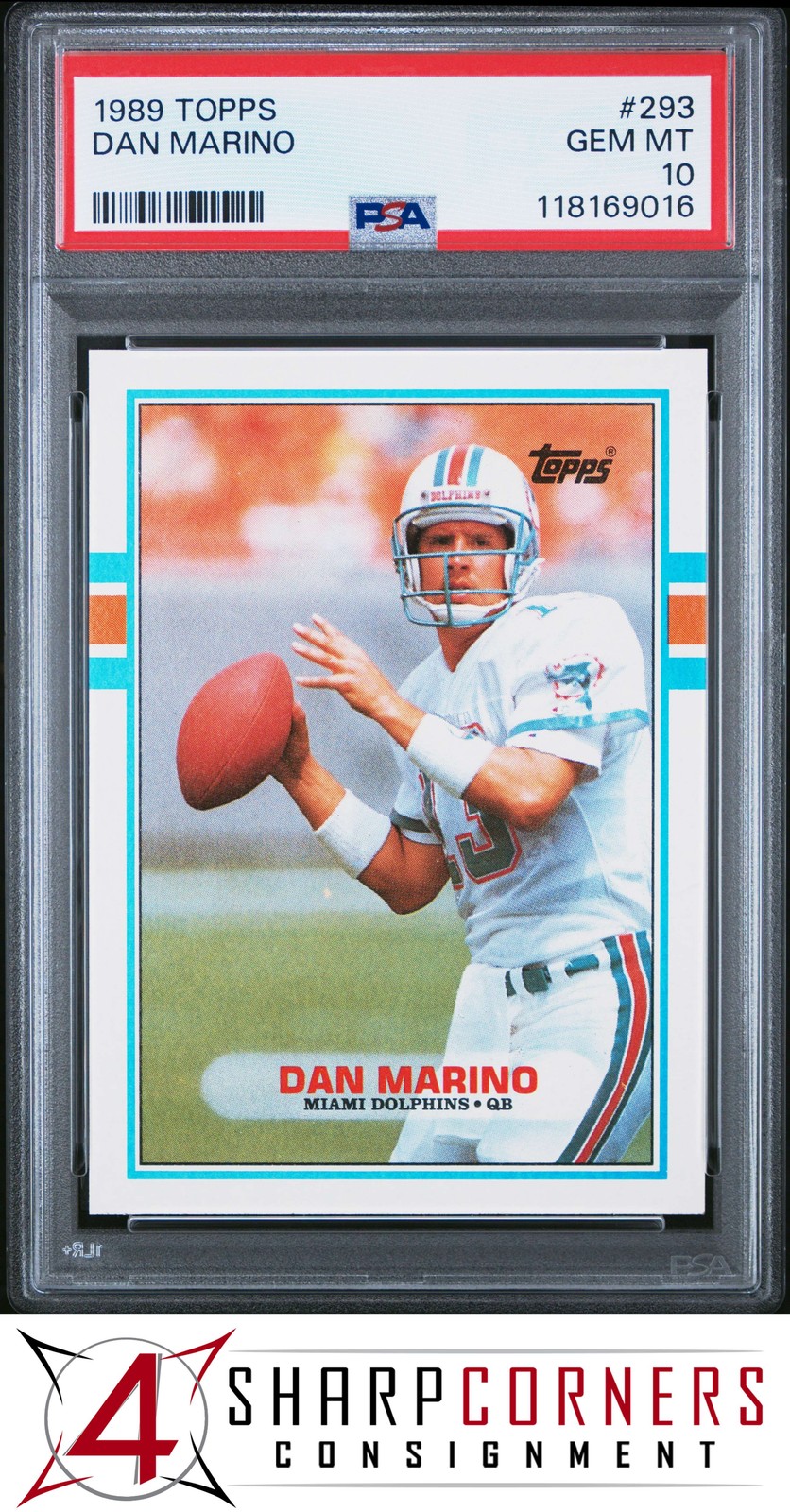 1989 TOPPS #293 DAN MARINO DOLPHINS HOF PSA 10